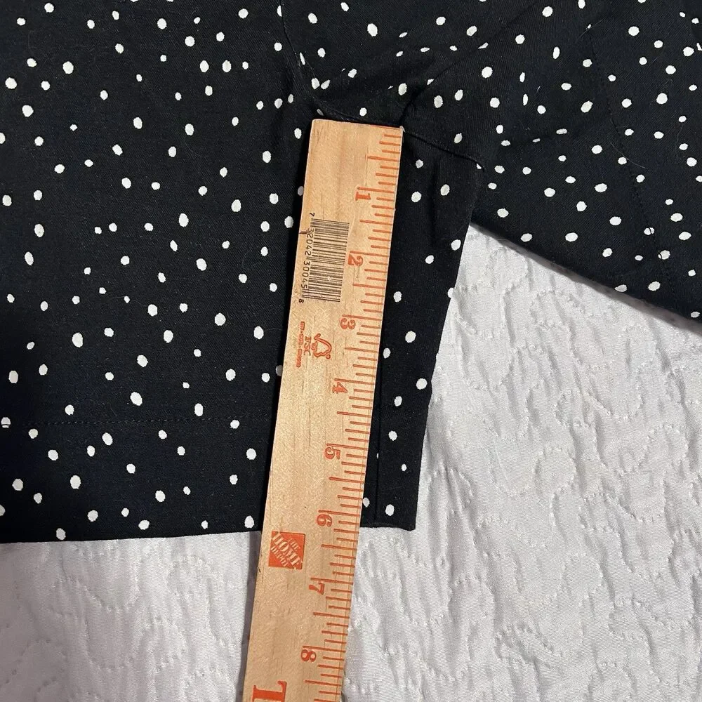 Cabi Pasadena Polka Dot Shorts Black White Size 10 NWT Classic Summer